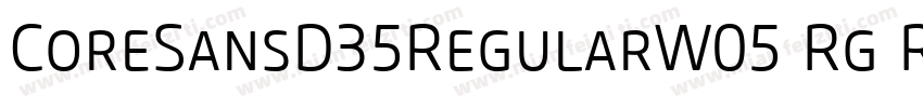 CoreSansD35RegularW05 Rg Regular字体转换